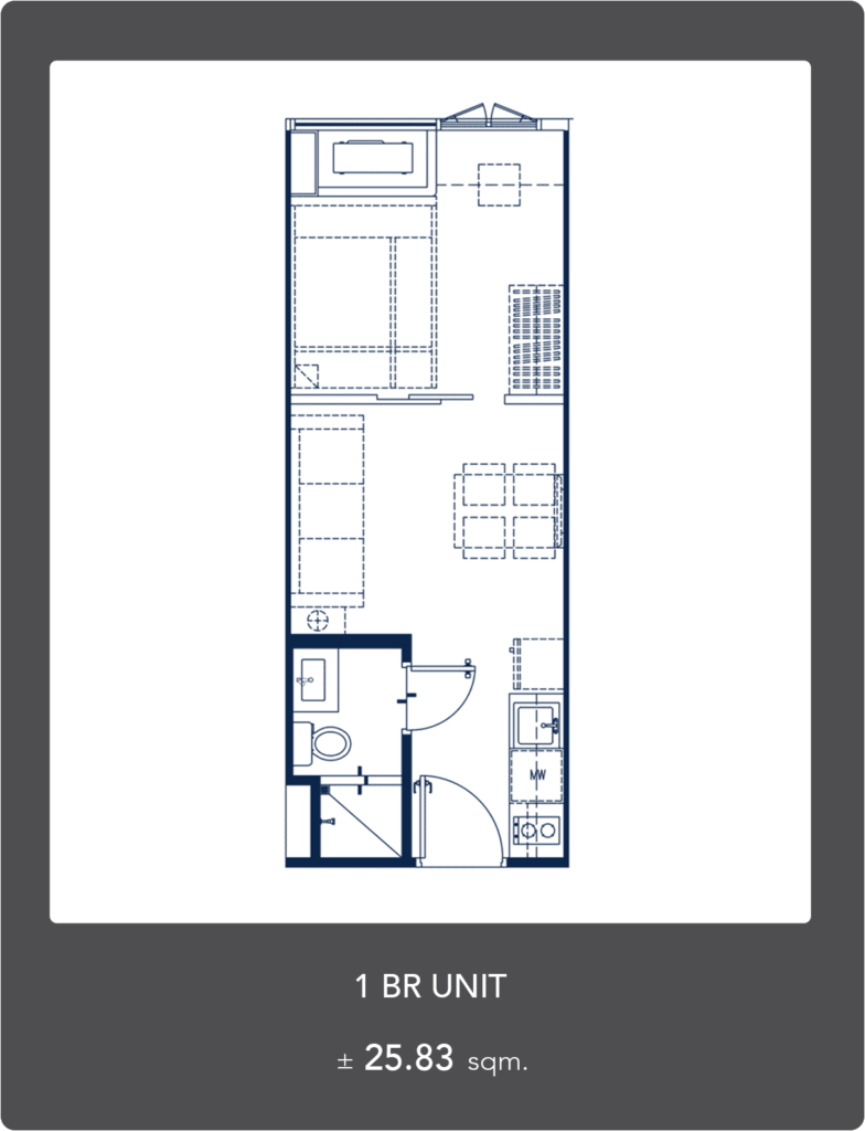 1 bedroom (25sqm) - Gold Residences