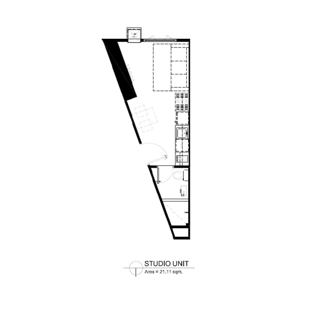 Studio Unit (21.11sqm) - Gold Residences