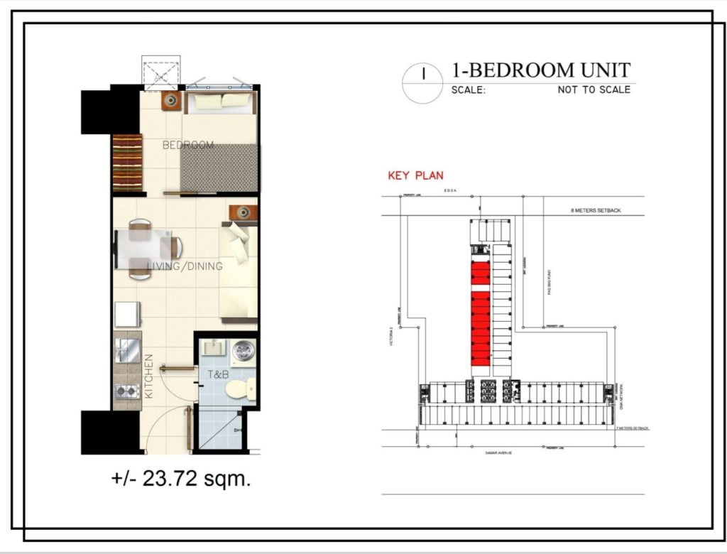 SMDC Glam Residences 1 bedroom unit