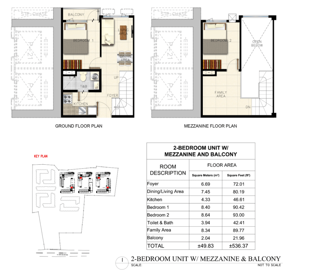 2 Bedroom with Mezzanine