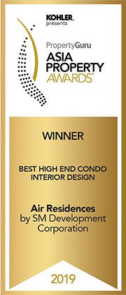 Philippine Property Guru Awards 2019 - Winner - Best High end Condo Interior Design - Air Residences - SMDC