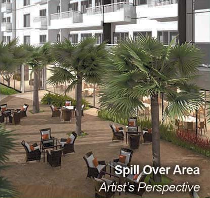 Spill Over Area, Artist’s Perspective Amenity Area, Artist's Perspective  Spring Residences