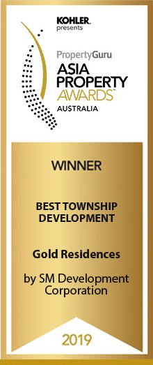 Property Guru Asia Property awards Australia - Winner - Best Township Development - Gold Residences - SMDC