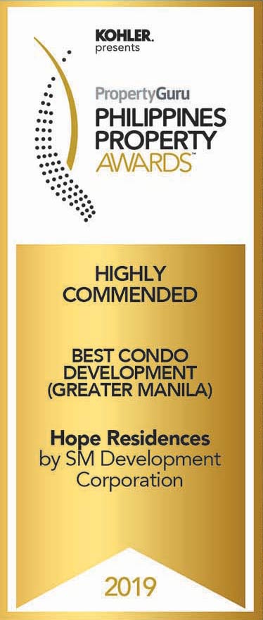 Highly Commended - Best Condo Development (Greater Manila) - Hope Residences by SMDC