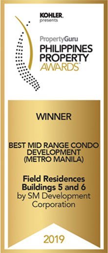 
Property Guru Asia Phillipine Property Awards - Winner - Best Mid Range Condo Development - Field Residences Bldgs 5 and 6 - SMDC