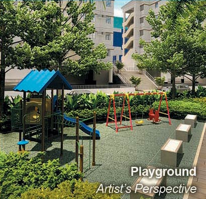 Playground Area, Artists' Perspective - Hope Residences