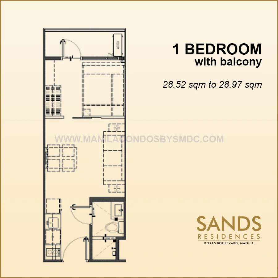 Sands Residences 1 Bedroom with Balcony