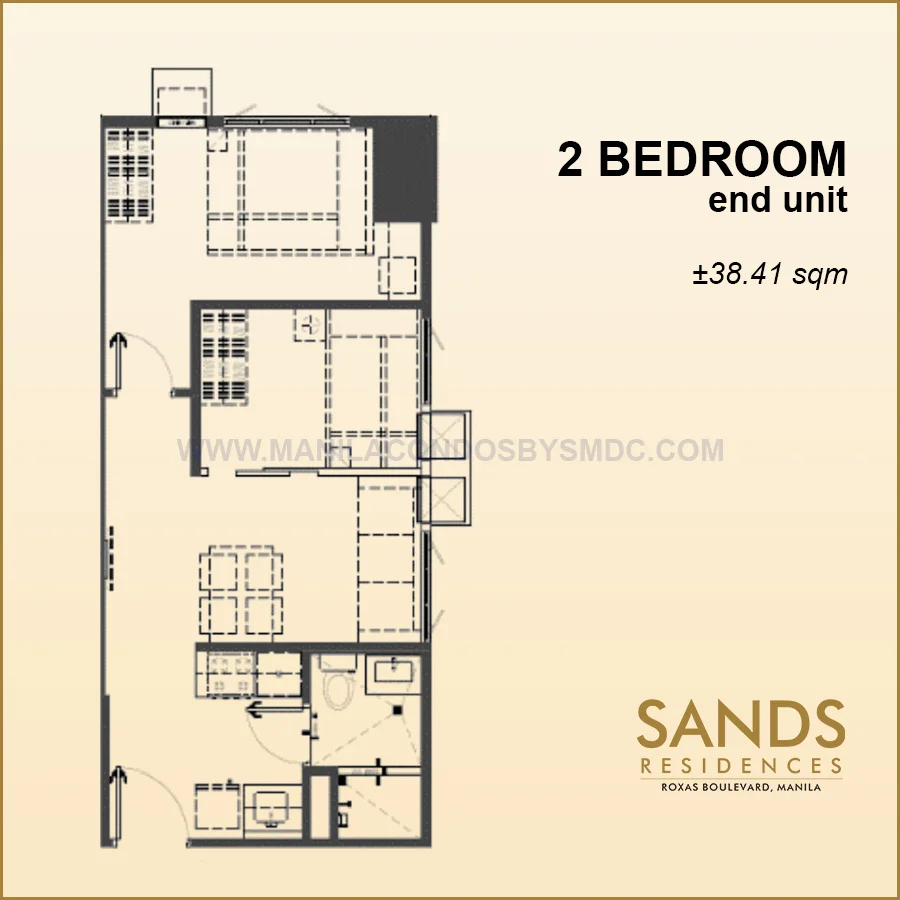 Sands Residences 2 Bedroom End Unit
