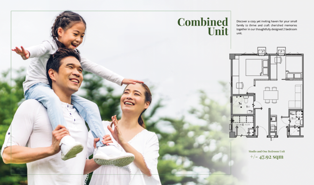 Combined Units 47.92sqm Unit layout Turf Residences