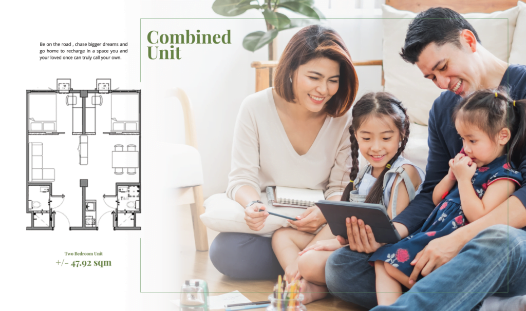 Combined Units 47.92sqm Unit layout Turf Residences