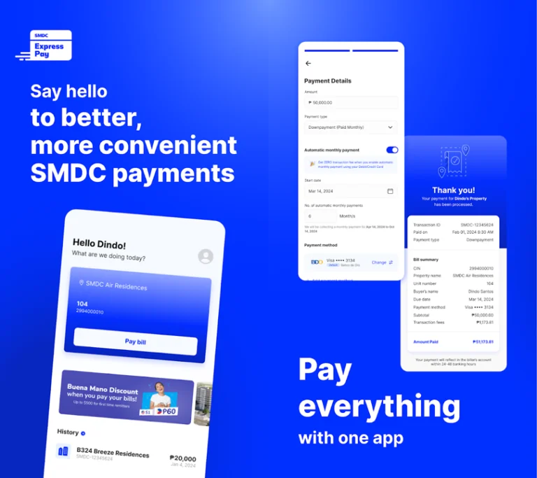 SMDC Express Pay One Stop App for Payments